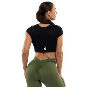 BOOTY Basic black crop-top - M