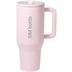 SIM bottle Tumbler s vysouvacím brčkem 1180 ml - světle růžový