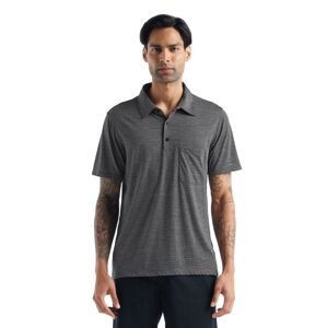 pánské merino polo triko ICEBREAKER Mens Drayden SS Polo, Gritstone Heather velikost: XXL