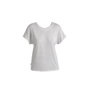 Dámské merino triko krátký rukáv ICEBREAKER Wmns Drayden Reversible SS Top, Ecru Heather velikost: XS