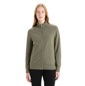 Dámská merino mikina, zip ICEBREAKER Wmns Central Classic LS Zip, Loden velikost: XS