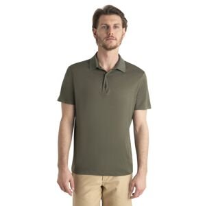 Pánské merino polo triko ICEBREAKER Mens Merino 150 Tech Lite III SS Polo, Loden velikost: S