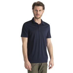 Pánské merino polo triko ICEBREAKER Mens Merino 150 Tech Lite III SS Polo, Midnight Navy velikost: XXL