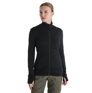 ICEBREAKER Wmns Merino 260 Quantum IV LS Zip, Black velikost: L