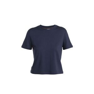 ICEBREAKER Wmns Merino 150 Tech Lite III SS Crop Tee, Midnight Navy velikost: L