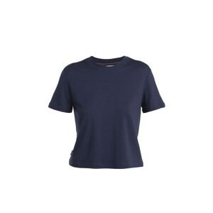 ICEBREAKER Wmns Merino 150 Tech Lite III SS Crop Tee, Midnight Navy velikost: M