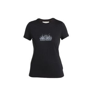 ICEBREAKER Wmns Merino 150 Tech Lite III SS Tee IB Grown Naturally, Black velikost: L