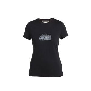 ICEBREAKER Wmns Merino 150 Tech Lite III SS Tee IB Grown Naturally, Black velikost: XL