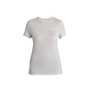 ICEBREAKER Wmns Merino 150 Tech Lite III SS Tee Natural Run Club 2.0, Ecru Heather velikost: M