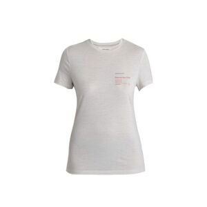 ICEBREAKER Wmns Merino 150 Tech Lite III SS Tee Natural Run Club 2.0, Ecru Heather velikost: S