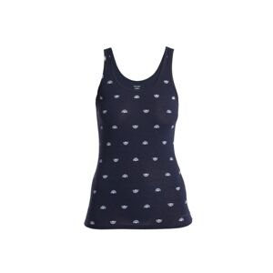 ICEBREAKER Wmns Merino Siren Tank Shine AOP, Midnight Navy/Aop velikost: L