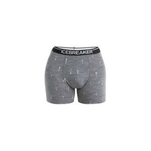 ICEBREAKER Mens Merino Anatomica Boxers Palm Trail AOP, Gritstone Heather/Aop velikost: S