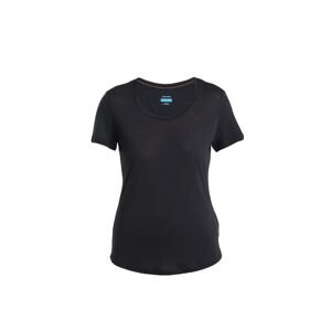 ICEBREAKER Wmns Merino 125 Cool-Lite™ Sphere III SS Scoop Tee, Black velikost: M