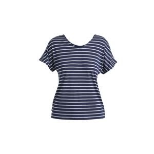 ICEBREAKER Wmns Merino Drayden Reversible SS Top Stripe, Midnight Navy/Snow velikost: S