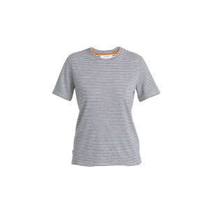 ICEBREAKER Wmns Merino Linen SS Tee Stripe, Snow/Midnight Navy velikost: S