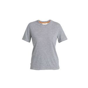 Dámské merino triko krátký rukáv ICEBREAKER Wmns Merino Linen SS Tee Stripe, Snow/Midnight Navy velikost: XS