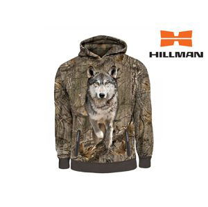 HILLMAN Gamewear 3D Myslivecká mikina s kapucí Vlk 3D b. 3DX Kamufláž Velikosti: 3XL