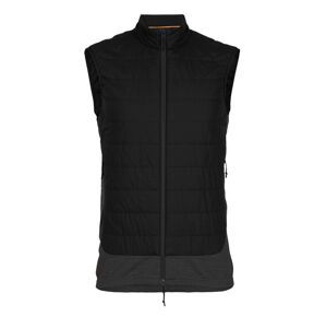 pánská merino vesta ICEBREAKER Mens MerinoLoft Vest, Black/Jet Heather/Cb (vzorek) velikost: M