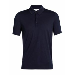 pánské merino polo triko ICEBREAKER Mens Tech Lite II SS Polo, Midnight Navy (vzorek) velikost: M