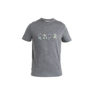 ICEBREAKER Mens Merino 150 Tech Lite III SS Tee Herd Run, Gritstone Heather velikost: S