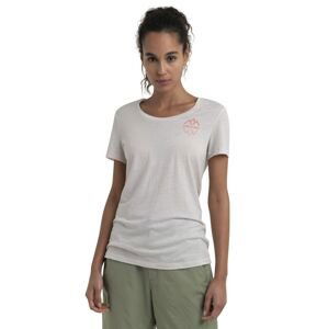 ICEBREAKER Wmns Merino 150 Tech Lite III SS Scoop Tee Icebreaker Logo Reflections, Ecru Heather velikost: L