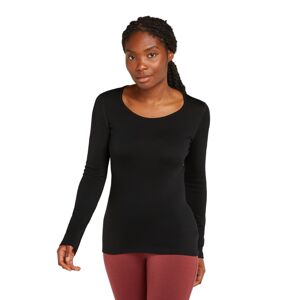 Dámské merino tričko s dlouhým rukávem ICEBREAKER Wmns 260 Tech LS Scoop, Black velikost: M