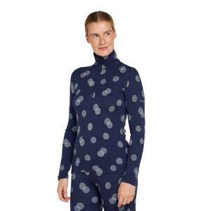 Dámské merino tričko s dlouhým rukávem ICEBREAKER Wmns 260 Vertex LS Half Z FallFl, Midnight Navy/Snow/J velikost: M