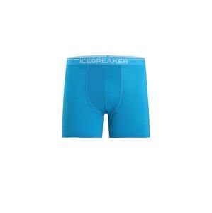 ICEBREAKER Mens Anatomica Boxers, Geo Blue velikost: S - bez originální krabičky