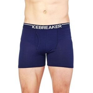 Pánské merino boxerky ICEBREAKER Mens Anatomica Boxers wFly, Midnight Navy velikost: XL