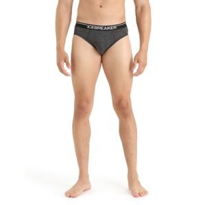 Pánské merino slipy ICEBREAKER Mens Anatomica Briefs, Jet Heather velikost: L