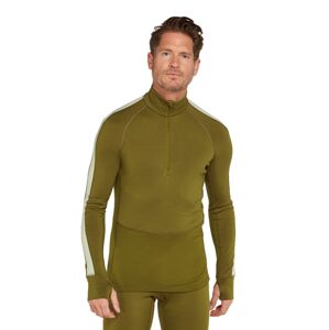 Pánské merino tričko s dlouhým rukávem ICEBREAKER Mens ZoneKnit 260 LS Half Zip, Algae/Ashen velikost: L