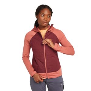 Dámská merino mikina s kapucí ICEBREAKER Wmns Quantum Hybrid LS Zip Hoodie, Cedar Wood/Port velikost: M