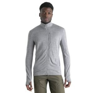 Pánská merino mikina ICEBREAKER Mens 260 Quantum IV LS Zip, Metro Heather velikost: L