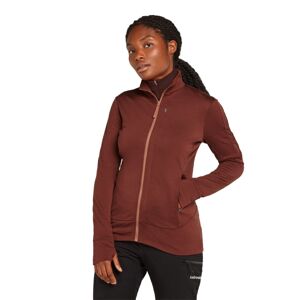 Dámská merino mikina ICEBREAKER Wmns 260 Quantum IV LS Zip, Port/Cedar Wood velikost: M