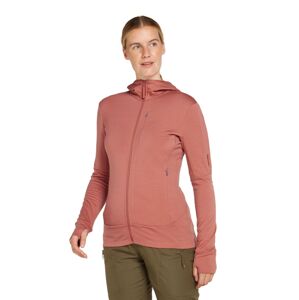 Dámská merino mikina s kapucí ICEBREAKER Wmns 260 Quantum IV LS Zip Ho, Cedar Wood velikost: L