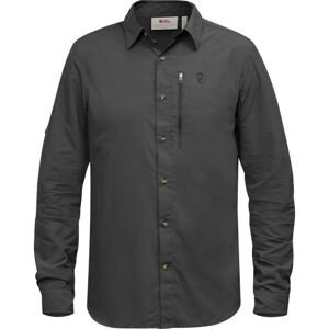 Pánská košile dlouhý rukáv FJÄLLRÄVEN Abisko Hike Shirt LS, Dark Grey velikost: L