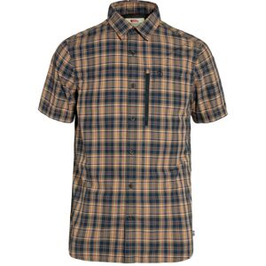 FJÄLLRÄVEN Abisko Hike Shirt SS M, Dark Navy-Buckwheat Brown (vzorek) velikost: L