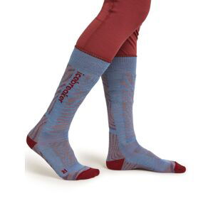 ICEBREAKER Wmns Ski+ Medium OTC Mountain Contour, Baja/Port/Cedar Wood (vzorek) velikost: M