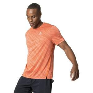 Pánské běžecké triko Odlo T-shirt crew neck s/s ZEROWEIGHT ENGINEE Oranžová M