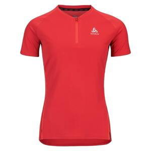 Dámské běžecké triko Odlo T-shirt crew neck s/s 1/2 zip AXALP TRAI Červená S