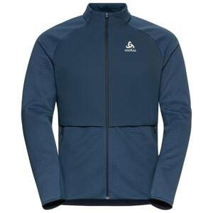 Pánská hybridní mikina na zip Odlo Mid layer full zip SESVENNA HYBRID S-THE Modrá S