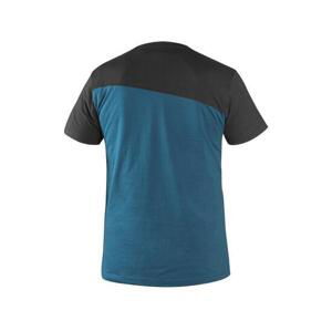 Tričko CXS OLSEN, krátký rukáv, ocelově modro-černé, vel. 2XL, XXL