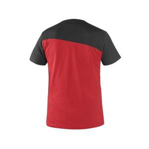 Tričko CXS OLSEN, krátký rukáv, červeno-černé, vel. 5XL