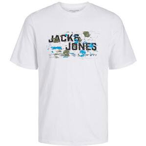 Jack&Jones Pánské triko JCOOUTDOOR Regular Fit 12262560 White XL