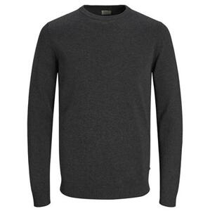 Jack&Jones Pánský svetr JJEBASIC 12137190 Dark Grey Melange S