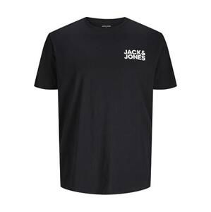 Jack&Jones PLUS Pánské triko JJELOGO Regular Fit 12158505 Black 5XL