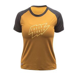 FT WOMEN'S HORIZON SHORT SLEEVE TEE GOLDEN/BLACK velikost M