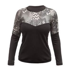 FT WOMEN'S ESCAPE MERINO LONG SLEEVE TEE BLACK/ZEBRA velikost XL