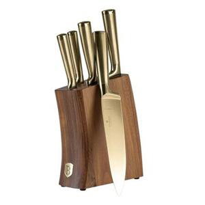 Berlingerhaus Sada nožů se stojanem z akátového dřeva 6 ks Sahara/Leonardo Collection