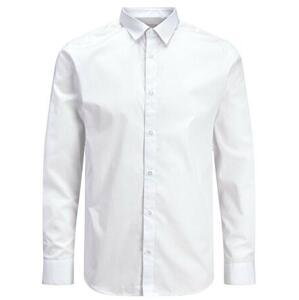 Jack&Jones PLUS Pánská košile JJJOE Slim Fit 12200623 White 3XL, XXXL
